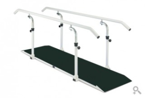 Paralēlās līdztekas ar pamatni un regulējamu platumu