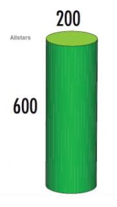 Cilindrs 600 x 200 mm