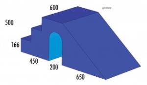 Figūrmatracis ar pakāpieniem + slidkalniņš