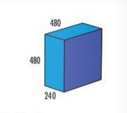 Četrstūris 480 x 480 x 240 mm